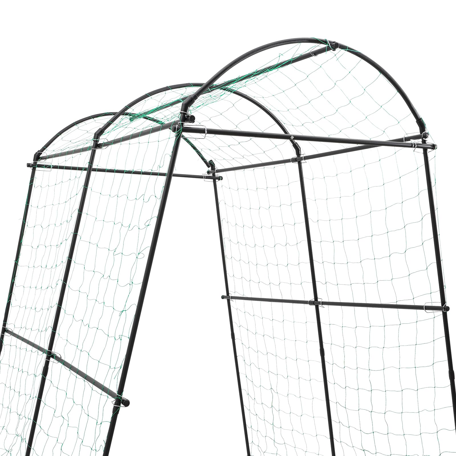 Treillis pour plantes grimpantes, tunnels de jardin, treillis, pois, 1,15 x 1,83 x 2,3 m, pour jardin, concombres, métal inoxydable, plante en pot, support d'escalade