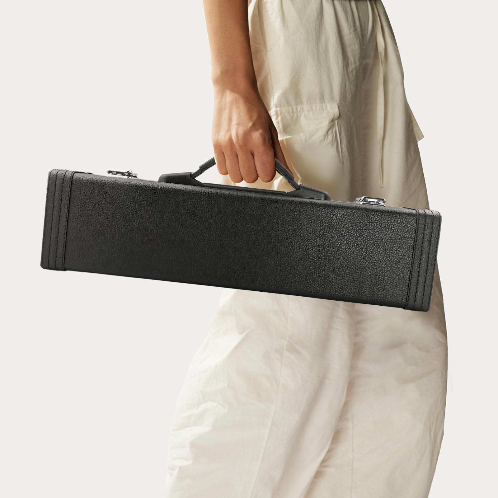 Estuche para flauta, funda para flauta, funda para flauta, funda de concierto, estuche rígido para flauta, almacenamiento de flautín con cierre de seguridad para flautistas, regalo para músicos