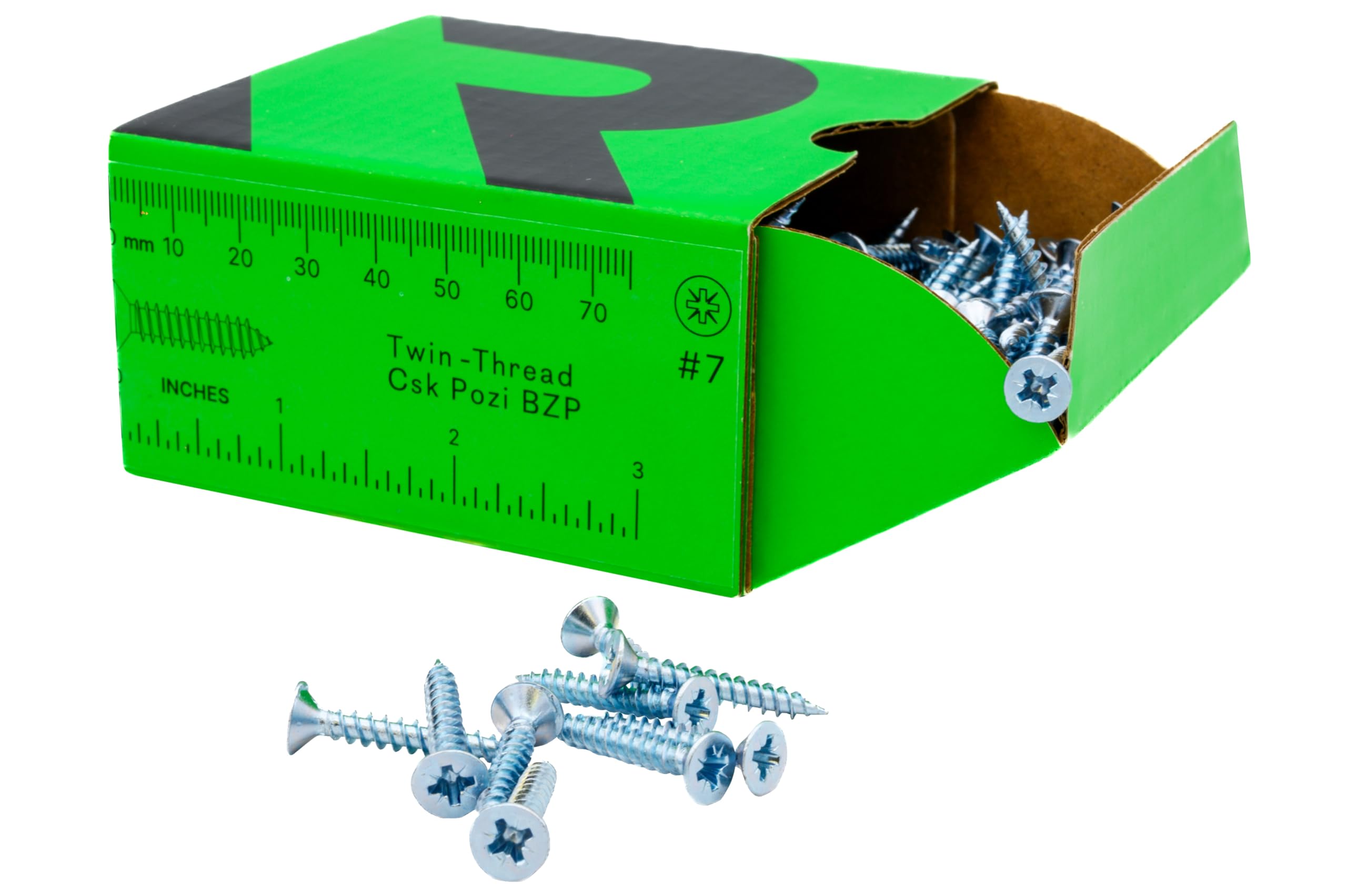 Rika Rikä Twsr013 Woodscrew Twin-Thread Csk Bzp 7 X 1In 200Pk