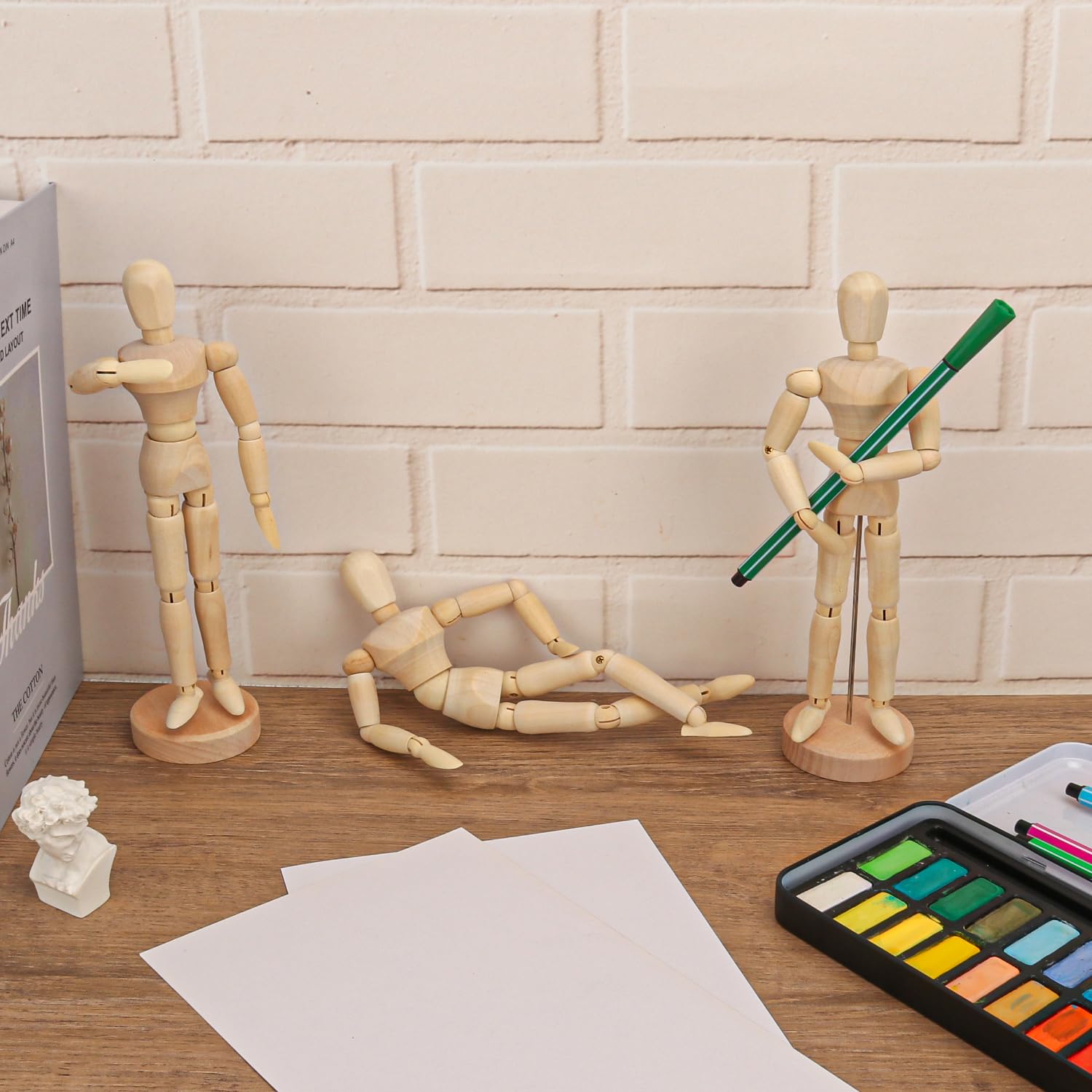 7 Stück 20,3 cm Künstler Holz Mannequin, Holz bewegliche Schaufensterpuppe, Holz Zeichnung Modelle für Künstler Schaufensterpuppe, Fotografie Requisite, Animation, Zuhause