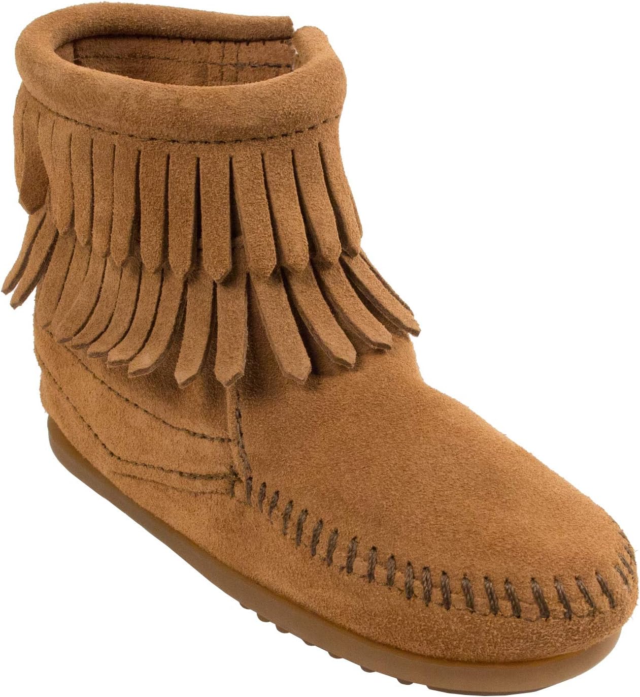 Minnetonka Kid's Double Fringe Side Zip Boot