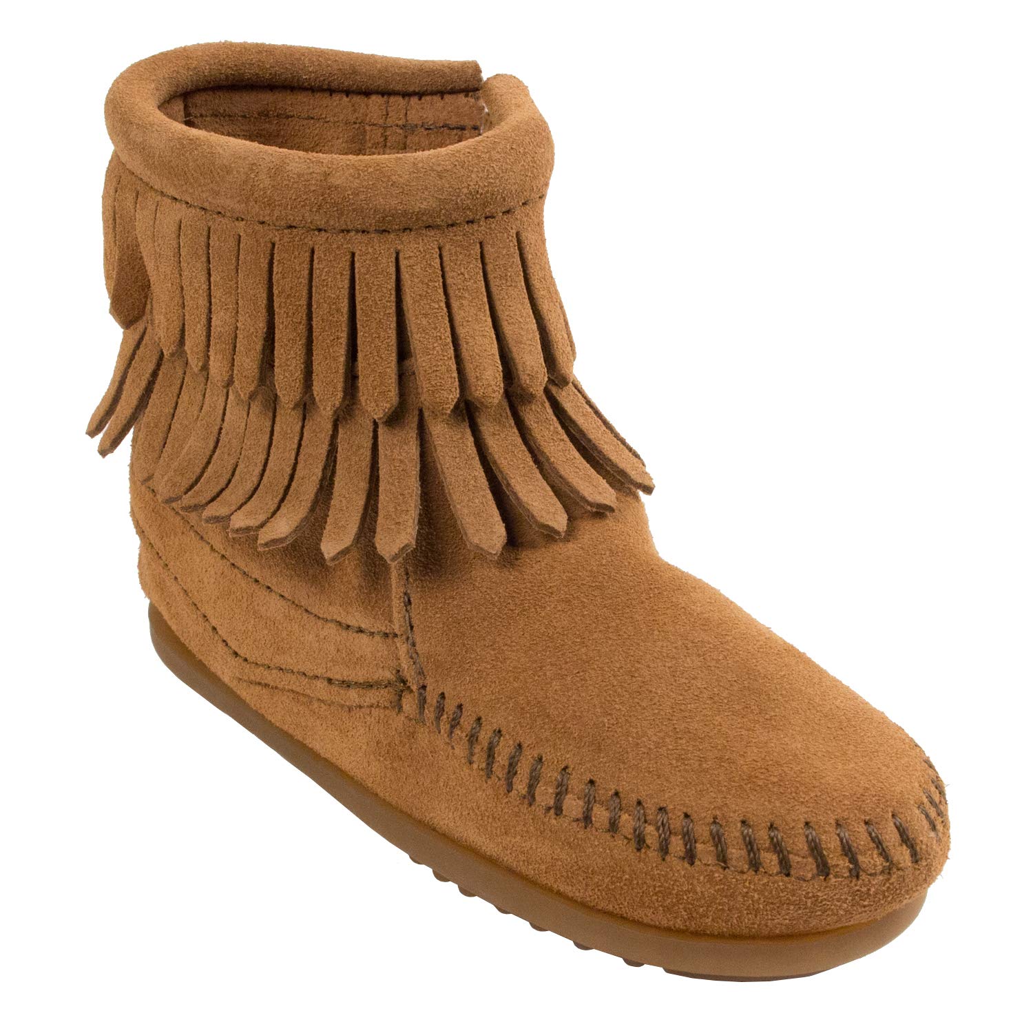 Minnetonka Kid's Double Fringe Side Zip Boot