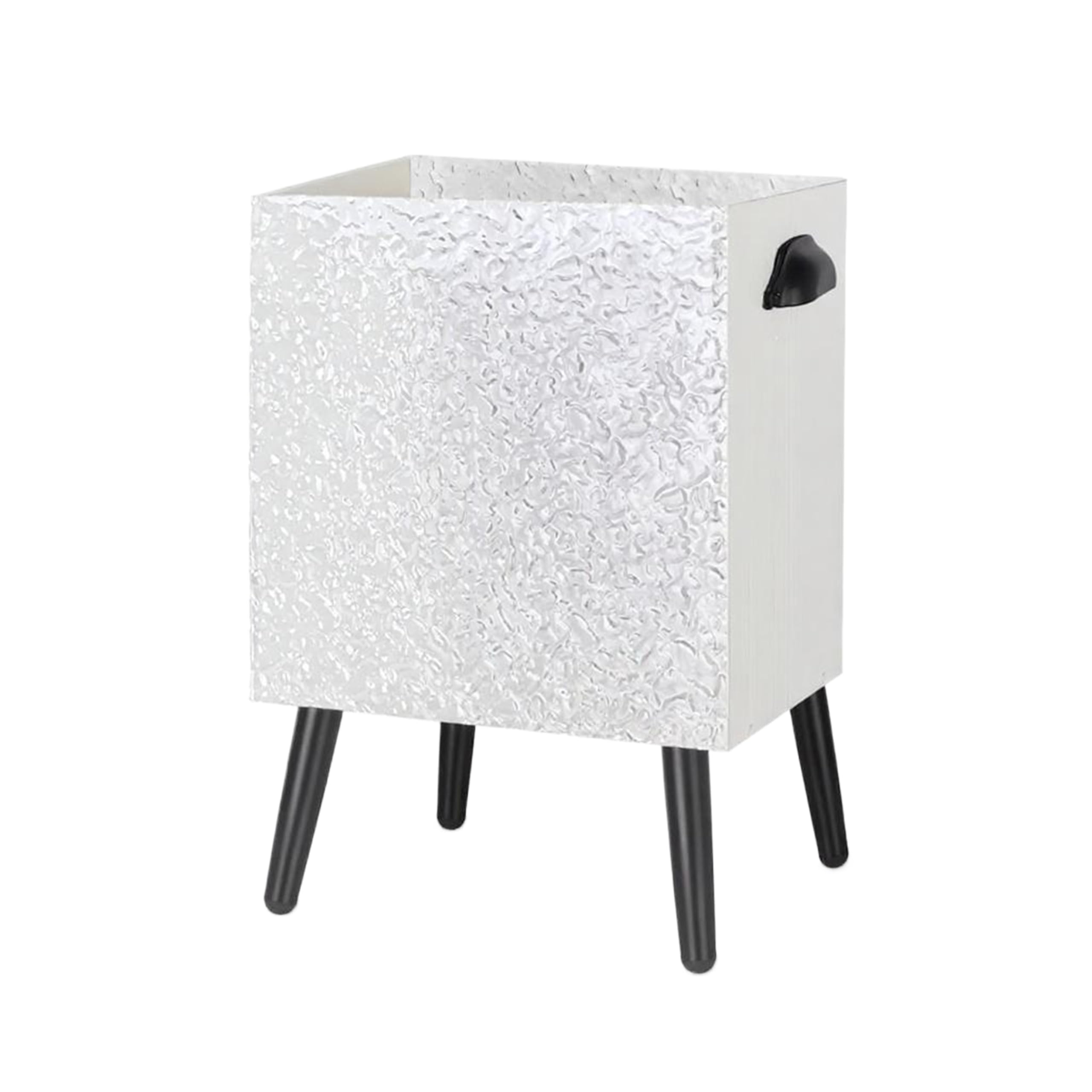 Waste Paper Basket for Office Wood Trash Can Decorative Bathroom Garbage Can Rectangle Trash Bin for Office Bedroom