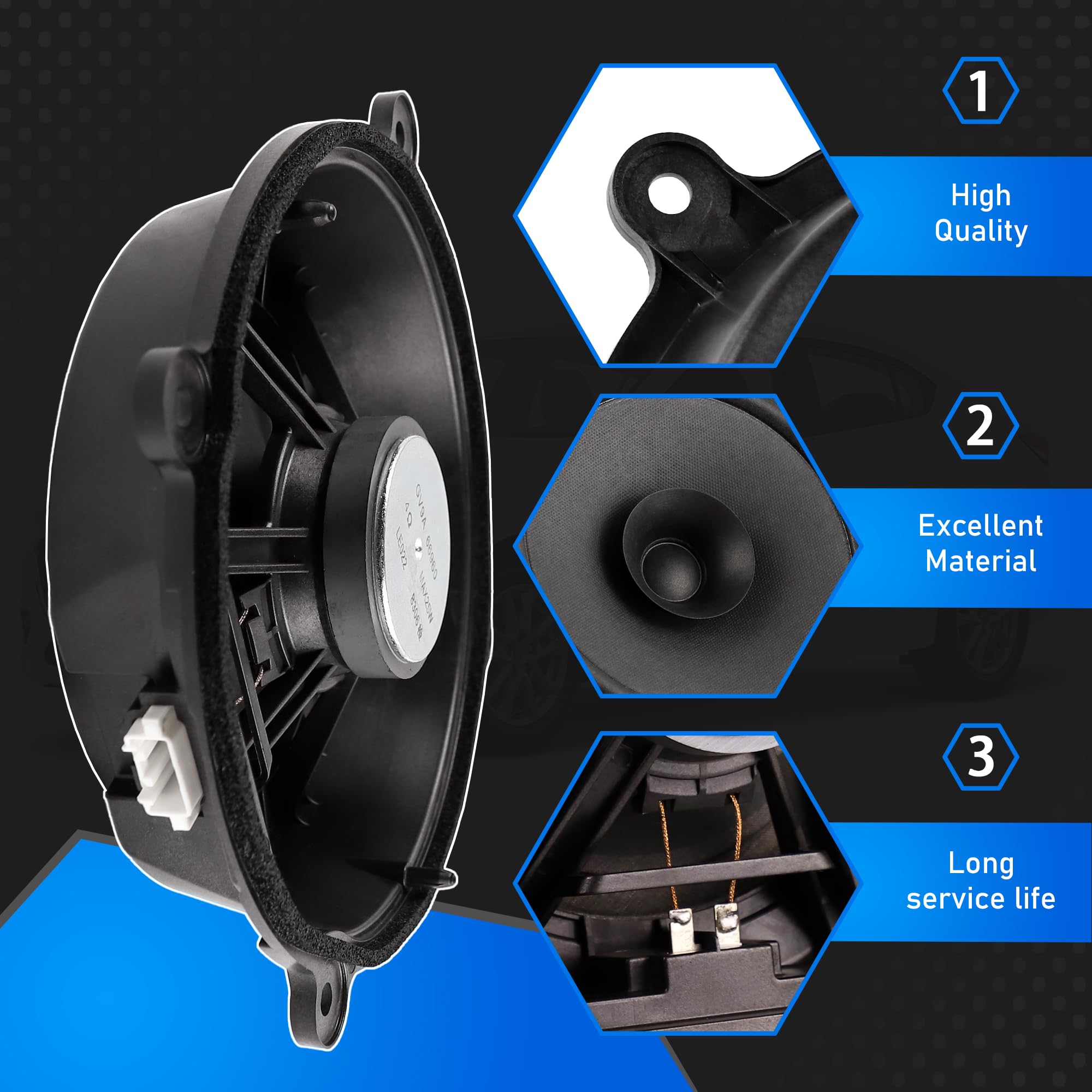 YzusGomumu BHN9-66-96 Front Door Speaker Compatible with 2014-2018