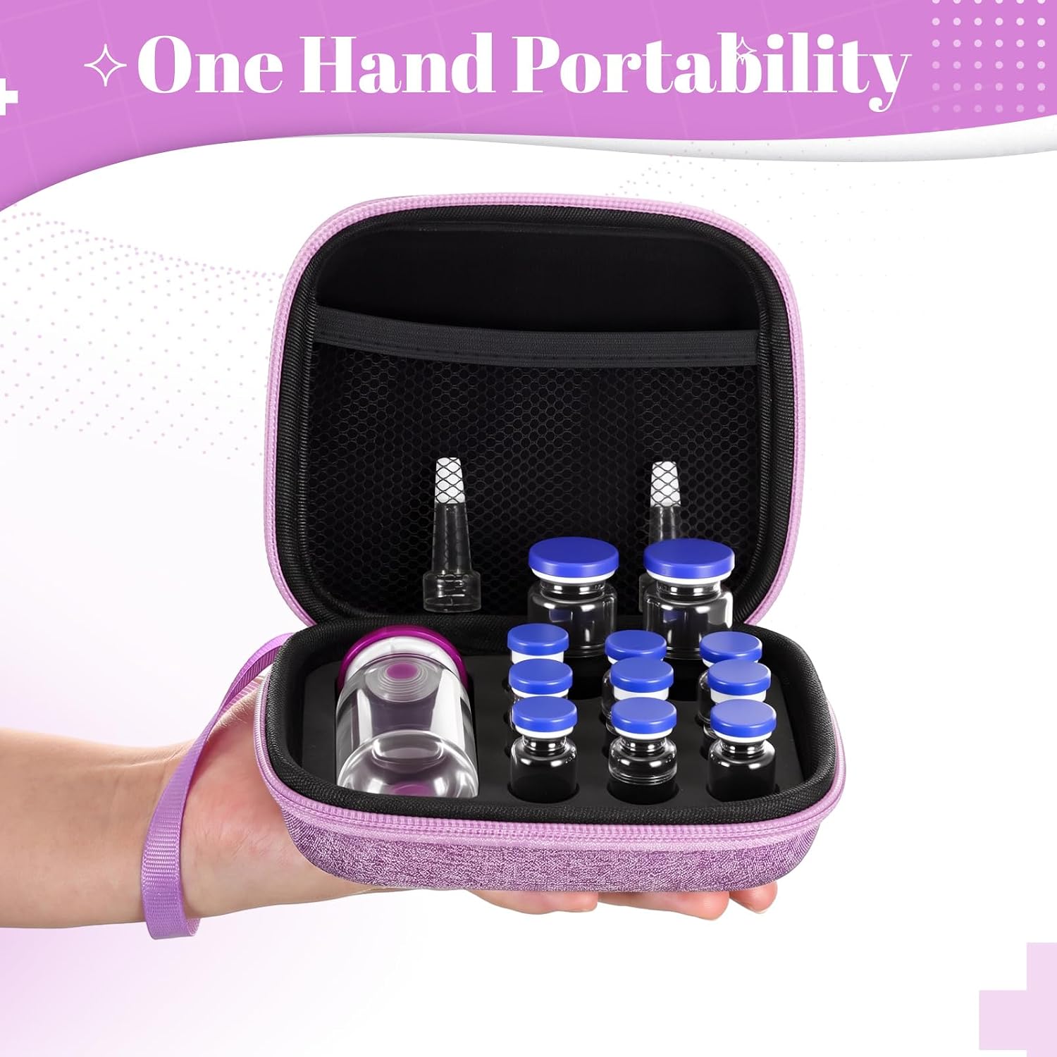 Peptide Case 12x3 ml + 3x10ml + 1x30ml Bac Water for Peptides, 3ml Vial Storage Case, Glp1, Insulin Fridge Holder Storage Cases, for Refrigerator, Portable Travel Box, Purple
