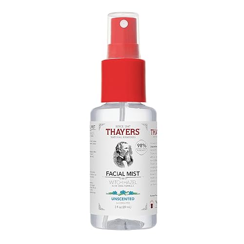 Thayers - Tónico facial de hamamelis con aloe vera, niebla sin aroma, tamaño de prueba, 3 onzas