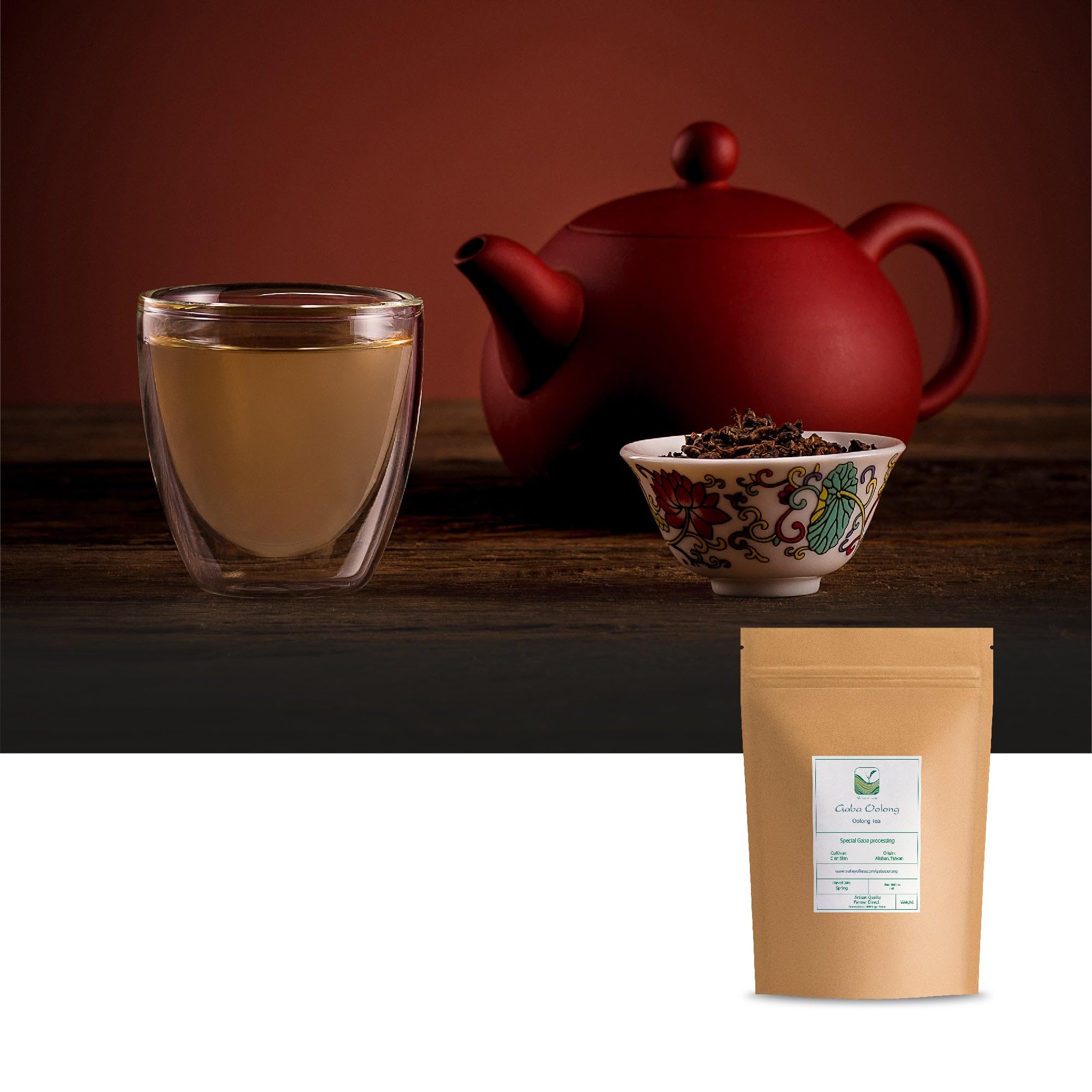 Thé Oolong GABA de Taïwan - Wu Long Floral de Haute Montagne | aux arômes fruités et onctueux pour une dégustation raffinée