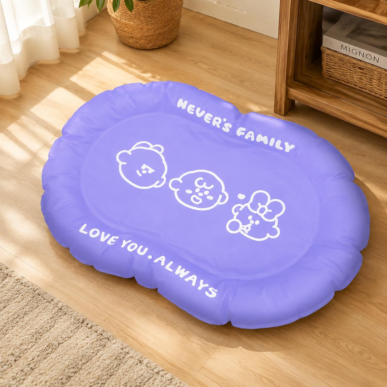 Tapis Rafraîchissant Chien 66x44 cm, Tapis pour Chien Imperméable Lavable, Tapis Fraîcheur Chien Résistant Morsures pour l'Été, Coffee