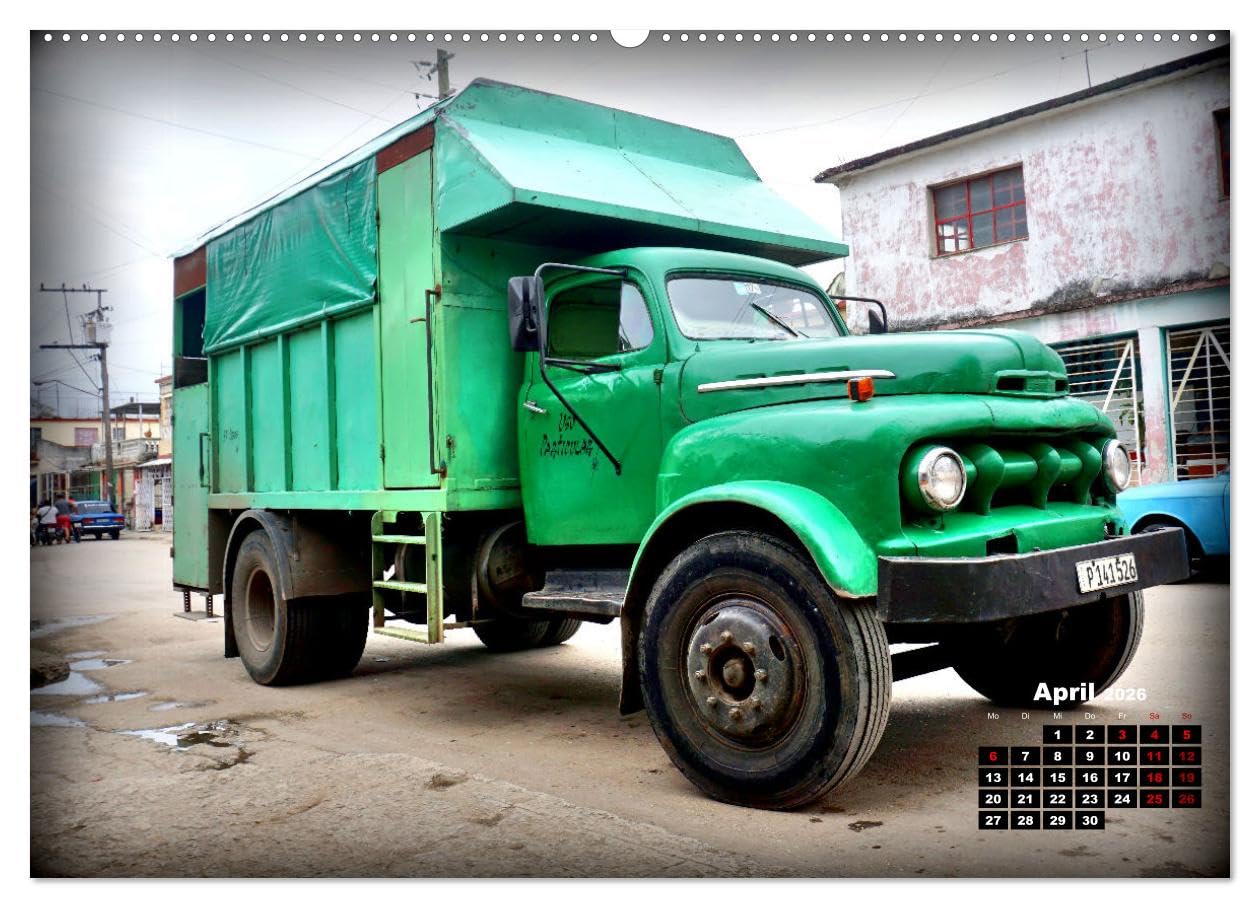 FORD F1 - Truck Legende 1951 (hochwertiger Premium Wandkalender 2026 DIN A2 quer), Kunstdruck in Hochglanz: Der US-LKW Ford F1 aus dem Jahre 1951 in Kuba
