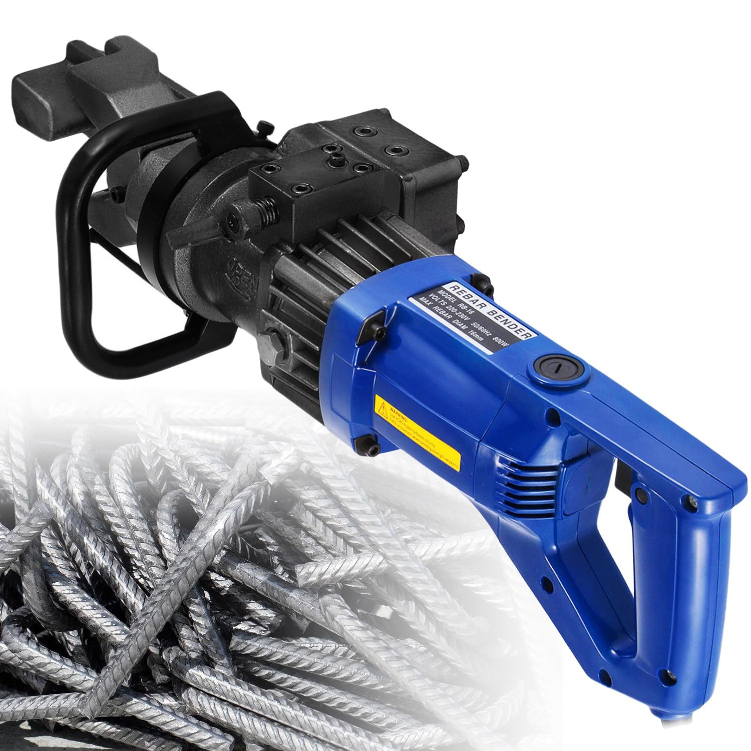 IUokLU Electric Rebar Bender 900W Hydraulic Rebar Bending Machine 5/8Inch #5 16mm Rebar Within 5s Bending Angle 0°-130°