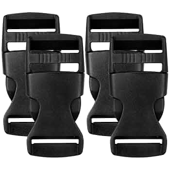 Boucles Plastique 25mm - Lot De 2 - Pour Sac à Dos, Ceinture Ou Bagage - Fermoir à Clip Double