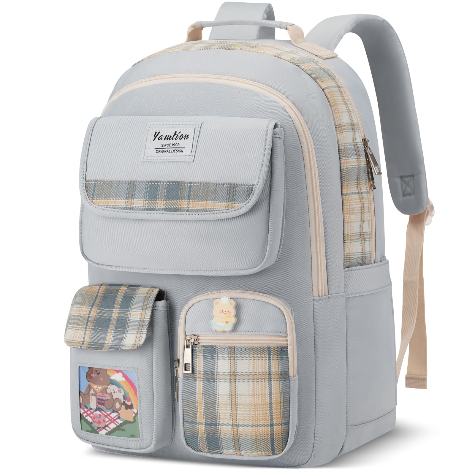 YAMTION School Backpack for Girls Kids Bookbag Laptop Back Pack for Middle High School Teens Cute Schoolbag Mochila