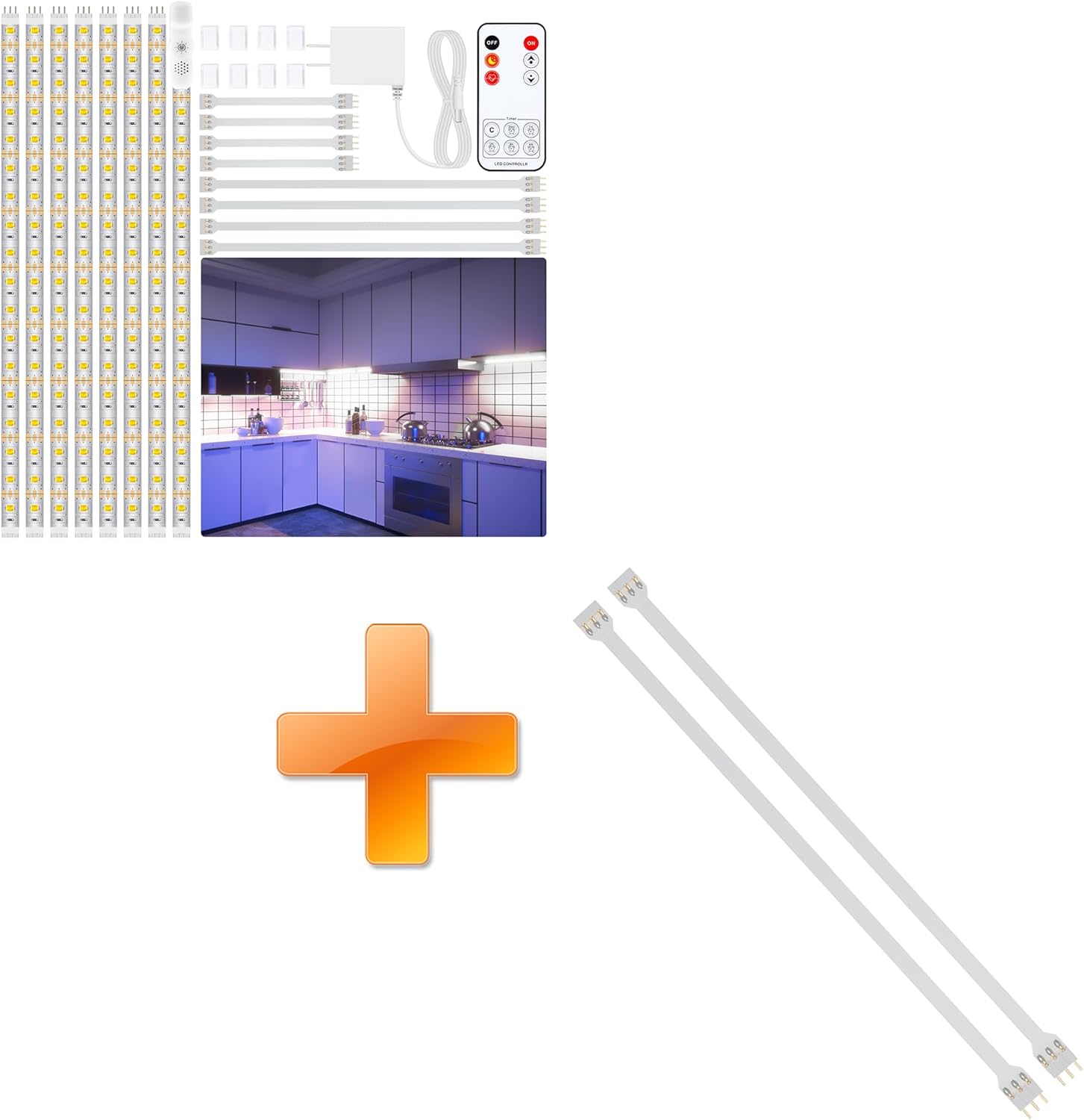 LAFULIT Extension Connectors and Under Cabinet Lights Kit