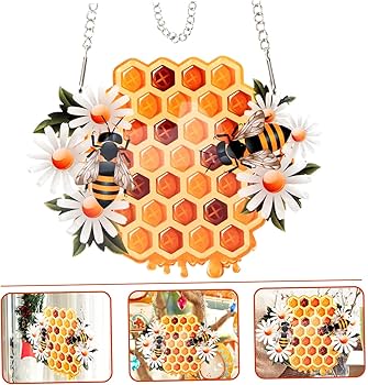 Amazon.co.jp: Luxshiny アクリル ペンダント ハニカム 壁 装飾 蜂蜜