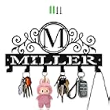 Personalized Key Hooks for Wall,Custom Initial Name Key Holder Wall Mounted,Fashion Monogram Coat Rack,Metal Key Hanger with Hooks,Key Rack Organizer for Entryway,Hallway,Doorway