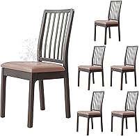 Vista 19 de Dimatic Juego de 2 fundas de asiento para silla, de piel sintética, impermeables, fundas elásticas para sillas de comedor, fundas protectoras