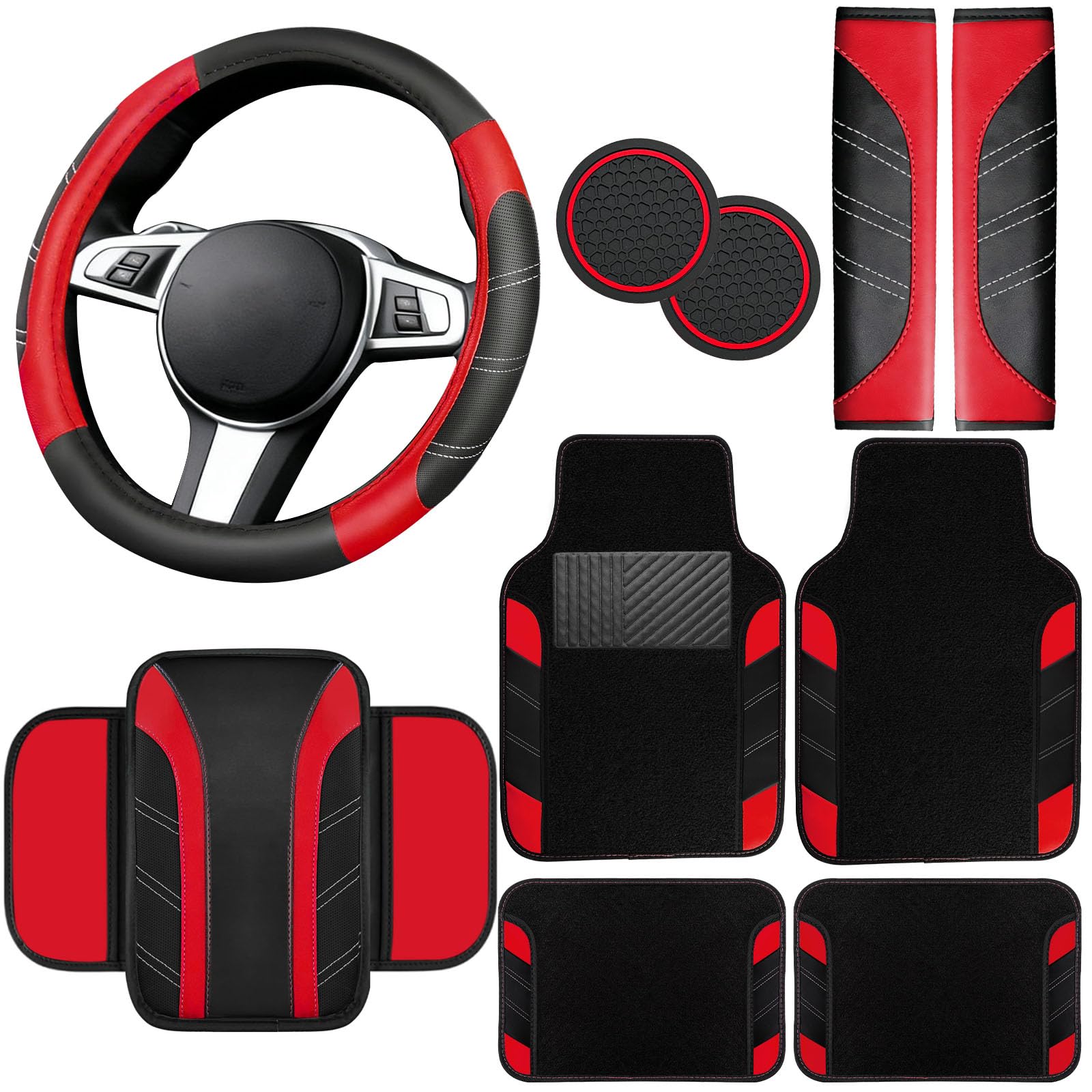 Photo 1 of NBTEPEM 10-Piece Car Floor Mat & Interior Accessory Set