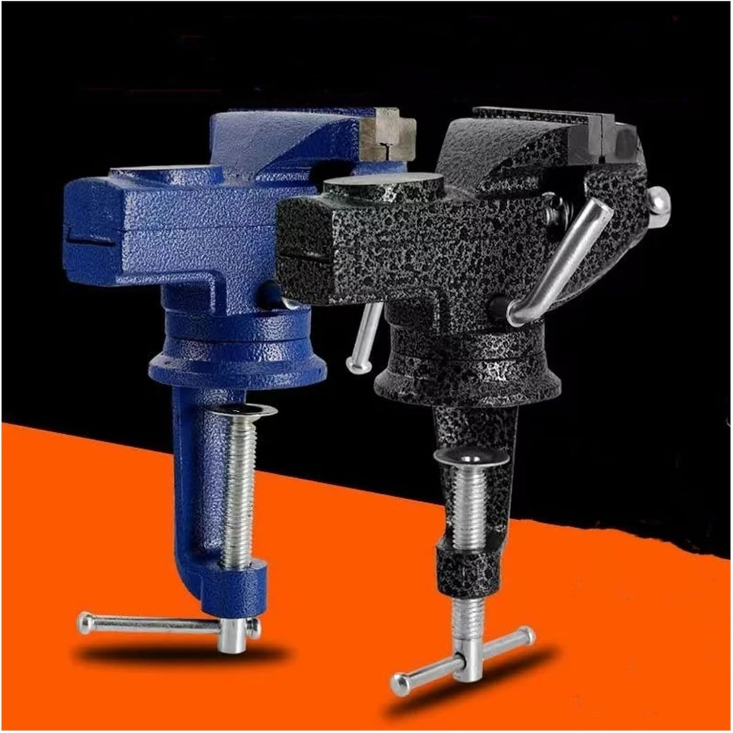 Universal Table Vise Multi-functional Portable 360° Swivel Base Clamp On Vice/Table Vise For Woodworking Cutting Conduit Dril(Black)