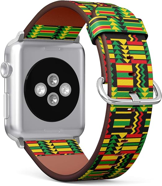 Amazon.com: S-Type iWatch correa de cuero de impresión pulseras para Apple  Watch 4/3/2/1 Sport Series (1.654 in) - patrón africano Zig Zag : Celulares  y Accesorios