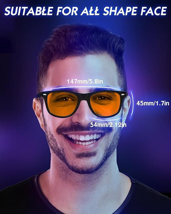 Blue Light Blocking Glasses Gaming- Filtering Computer Gaming Screen/TV/Phone UV Blue Ray