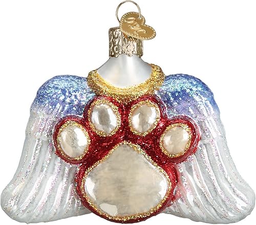 Old World Christmas Adornos de vidrio soplado para árbol de Navidad amado mascota