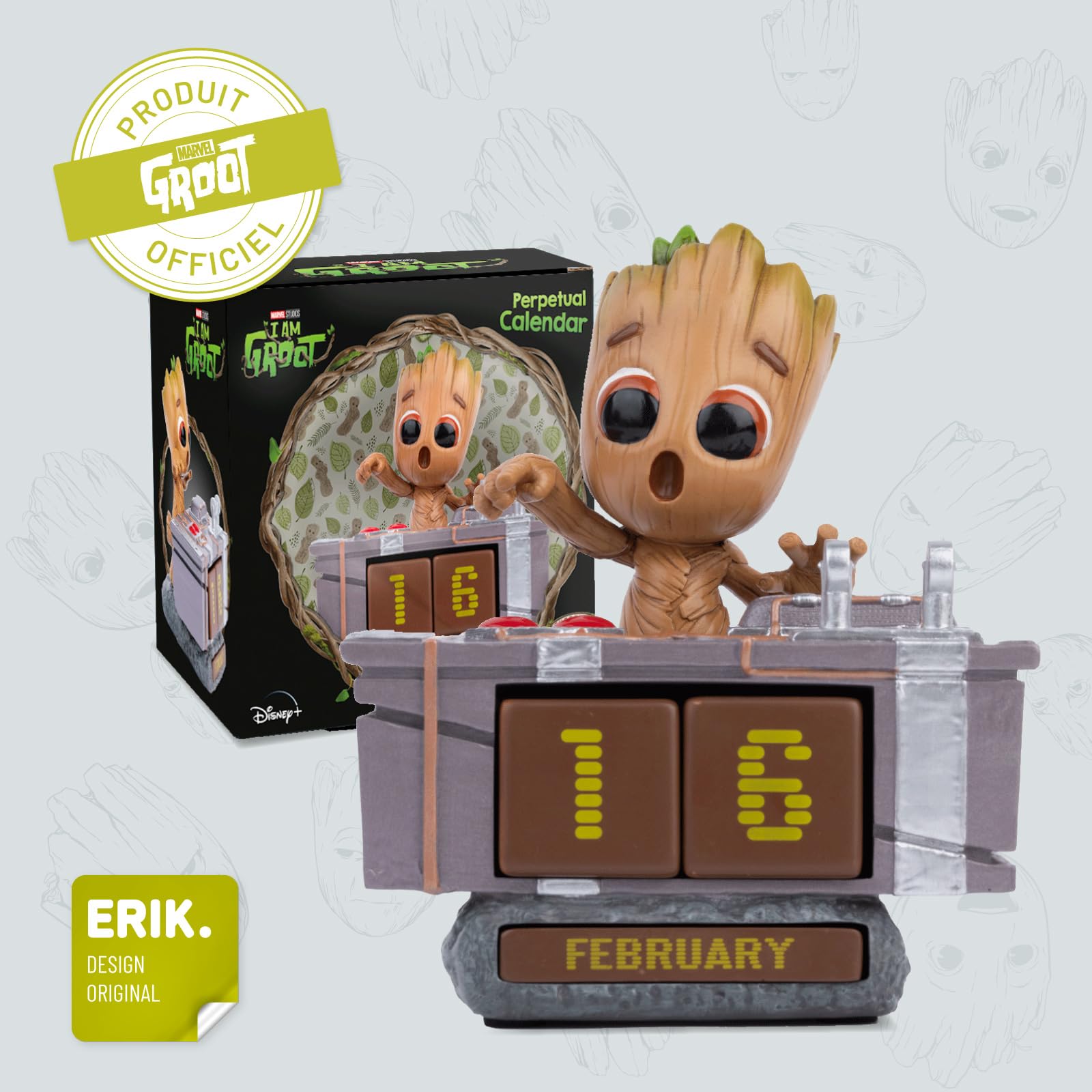 Grupo Erik - Calendrier Perpétuel Marvel, Bébé Groot | Figurine Calendrier, Calendrier 3D, pour Enfant, Cadeaux Geek
