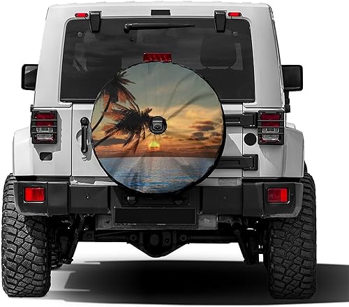 Vista 38 de Foruidea Cubierta de neumático de repuesto con estampado de huellas de perro y gato, a prueba de polvo, para remolque, RV, SUV y muchos vehículos