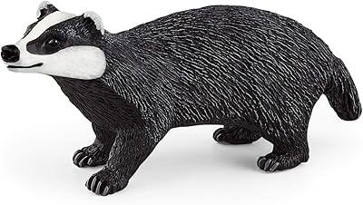 Schleich Wild Life, North American Woodland Wild Animal Toys for Kids, Badger Toy Figurine, Ages 3+