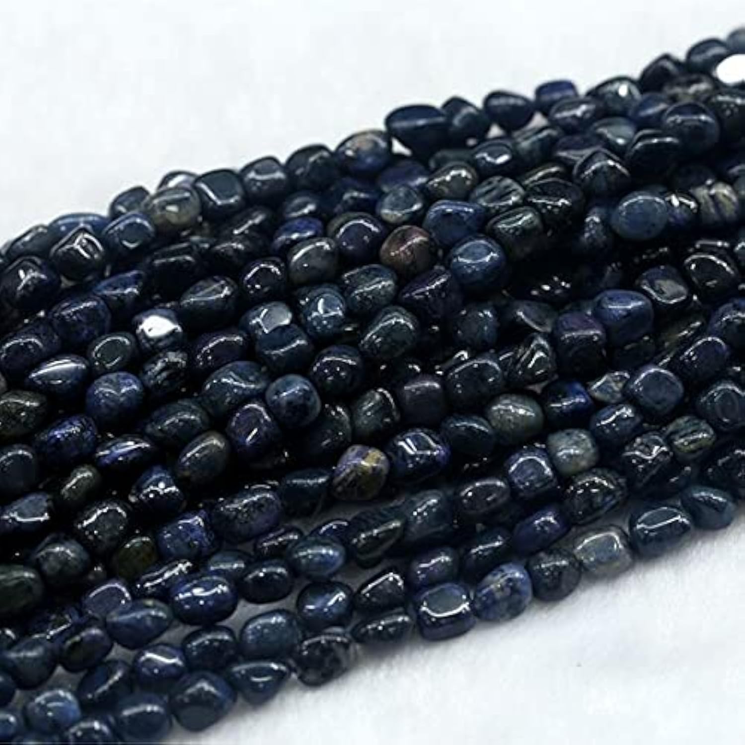 Piedra dumortierita azul LKBEADS en pepitas naturales de alta calidad para joyería fina 15"