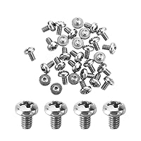 Vista 39 de MroMax 30 tornillos de máquina Phillips de cabeza plana M2 x 0.197 in, acero inoxidable 304 18-8, rosca completa, tornillos de cabeza cruzada gris