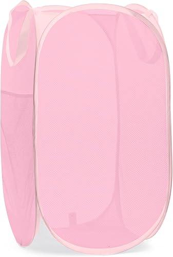 Miniatura 14 de Handy Laundry Cesta Plegable de Malla Emergente con Amplia Apertura y Bolsillo Lateral - Transpirable, Resistente, Plegable y Diseño que Ahorra Beige