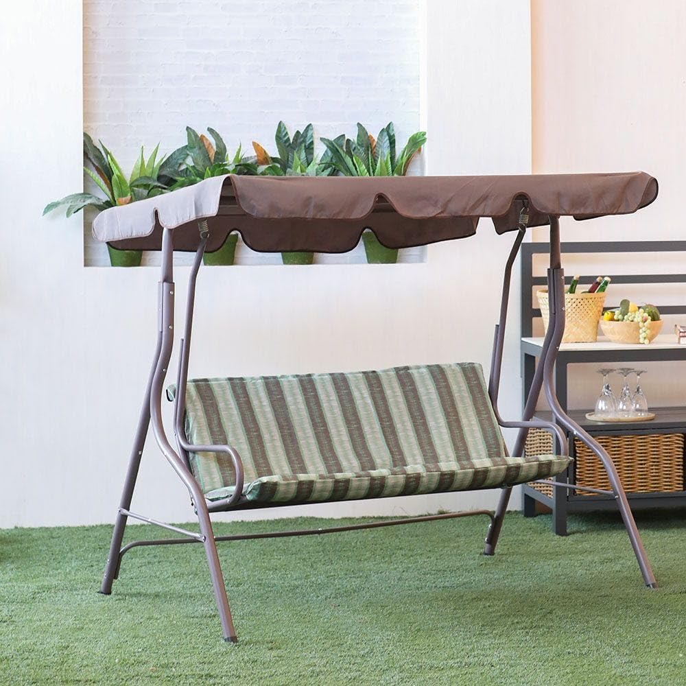 Danube Home Megan Swing Chair | Modern Design Hanging Chair | 3 Seater Hammock Chair | Heavy Duty Swing Chairs For Indoor Outdoor Balcony Garden Patio Pool SideL 170 x W 110 x H 153 cm - Multi Color