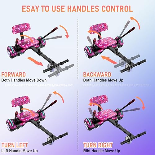 Miniatura 6 de LIEAGLE Hoverboard - Patineta autoequilibrante de 16.5 cm, 6.5 pulgadas, con ruedas Bluetooth, luces LED, para niños y adultos