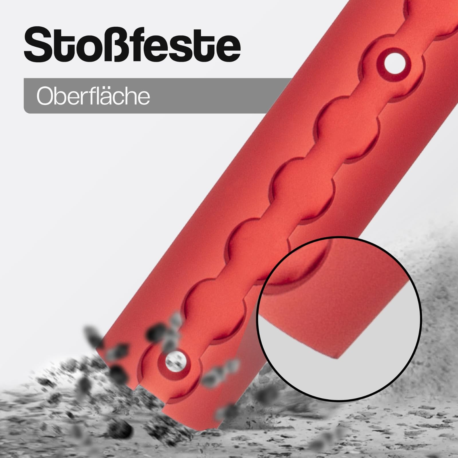 Aluminium Airlineschiene rot halbrund Profil rot eloxiert Ladungssicherung für Anhänger, PKW, LKW, Camper, Wohnmobil, Werkstatt Airline Schienen (2X 1,0 Meter)