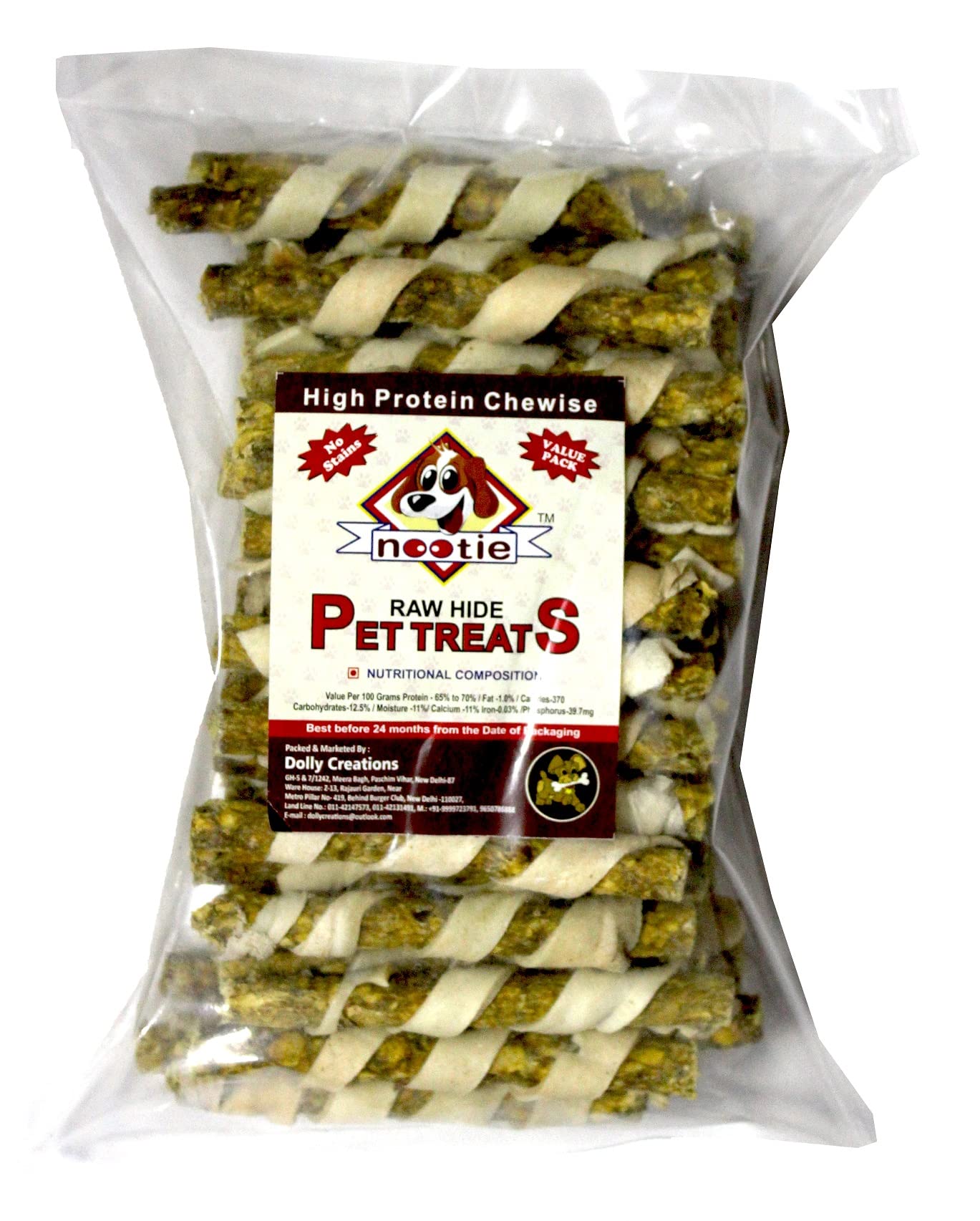 Nootie Spiral Munchy Rawhide Calcium & Nutritions Rich | Chew Sticks for Dogs & Puppies Pack of (Chicken, 1 KG) (B09NW4P733) Amazon Price History, Amazon Price Tracker