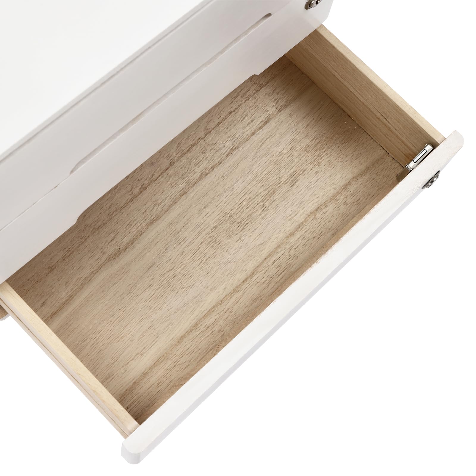 Literatur-Organizer aus Holz, Schreibtisch-Aufbewahrungsschrank mit 3 abschließbaren Schubladen, kleine Aufbewahrungsbox aus Holz für Heimbedarf, Nähsets