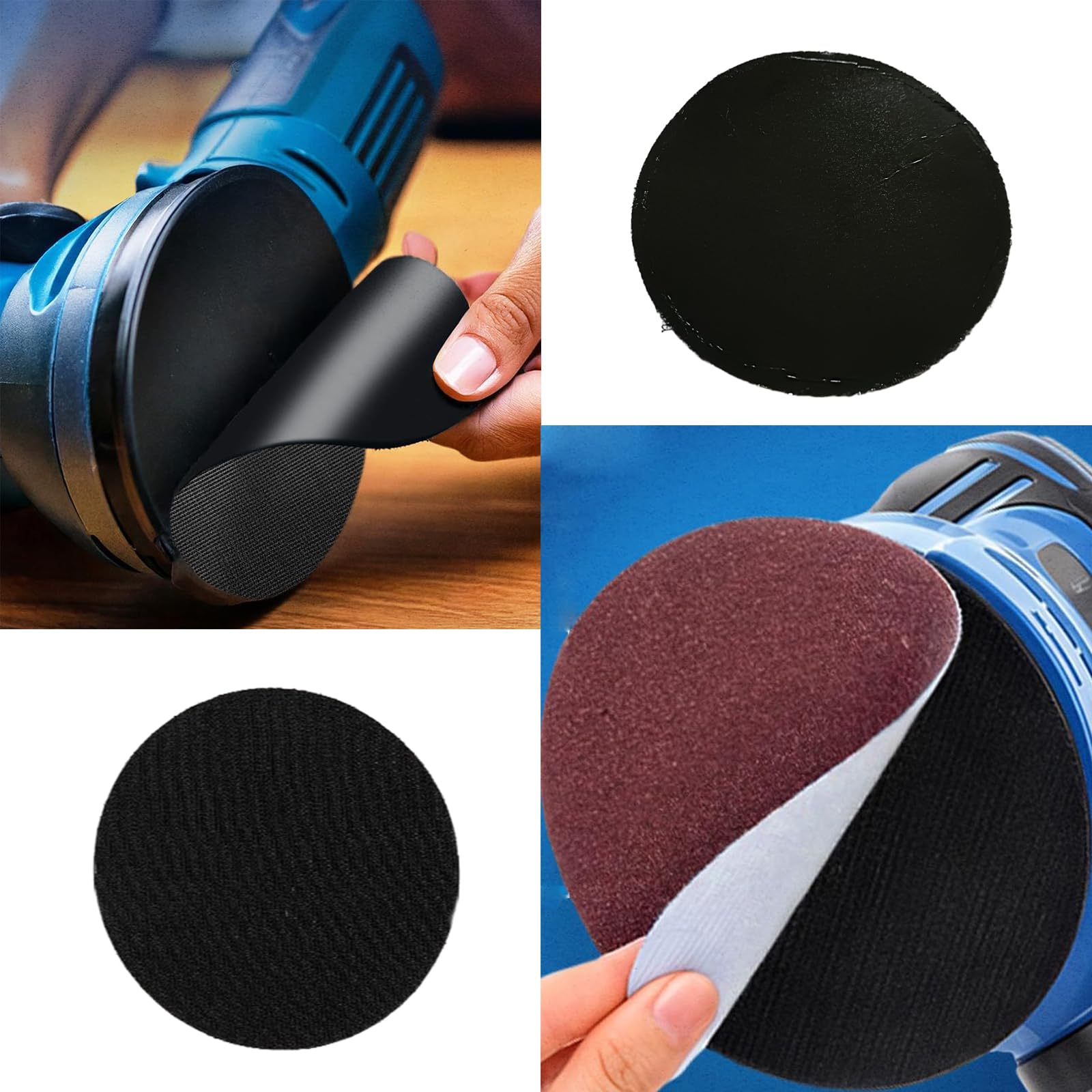 2 Pezzi Platorello da 150mm Autoadesivi Platorelli 6 Pollici Dischi Abrasivi Adesivo