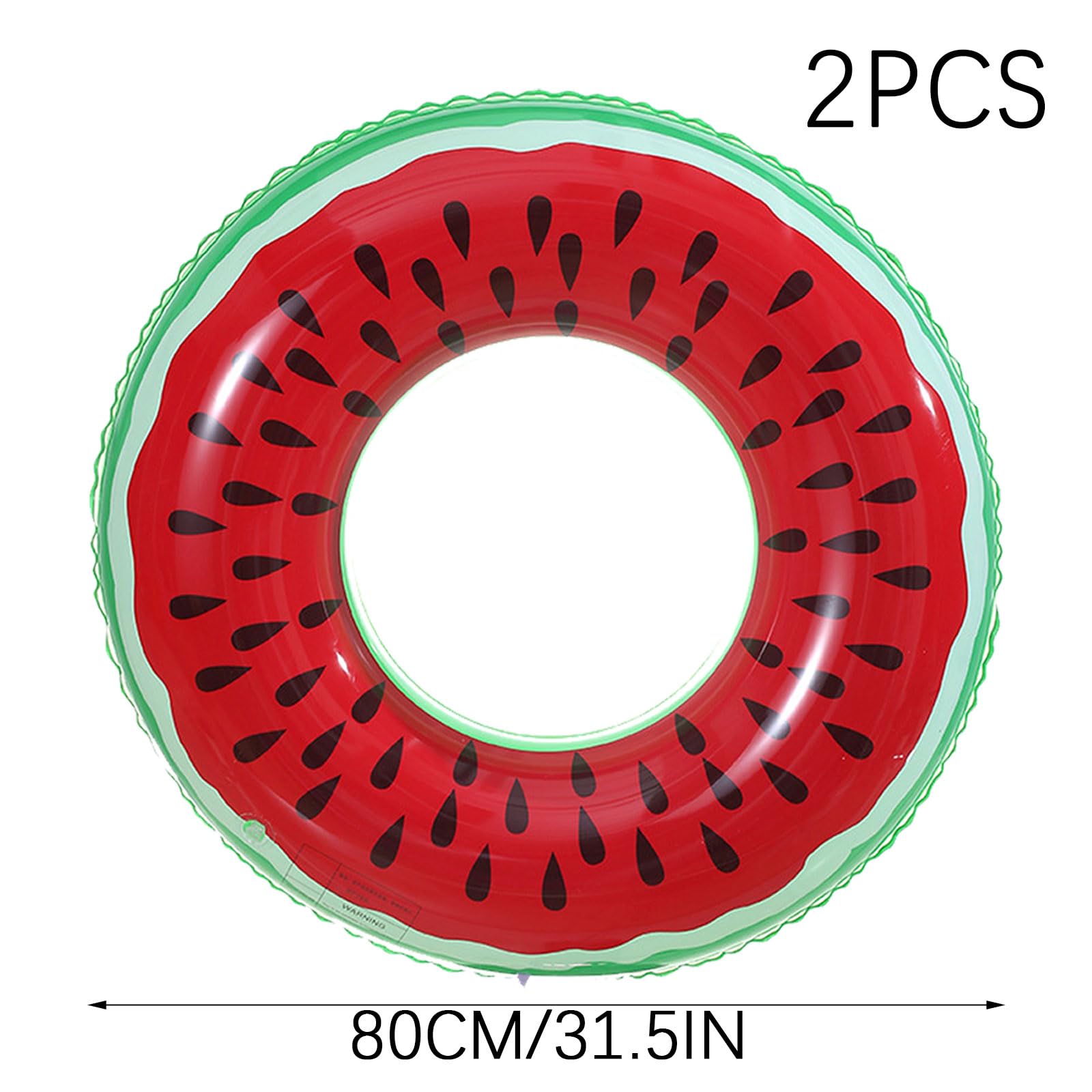 GWAWG 2-Pack Watermelon Pool Floats, Fun Inflatable Swimming Rings with Realistic Fruit Design - Image 2