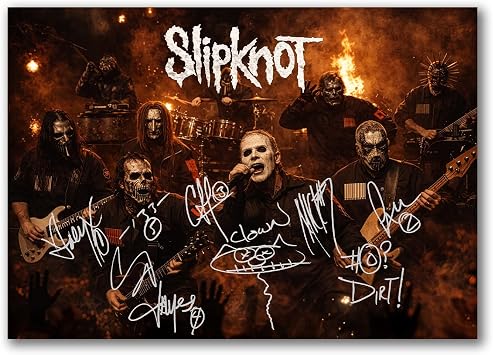 AllStarMedia Tribute to Slipknot Inspired Poster Print | 25th Anniversary Here The Pain Tour | Fan Art Gift | Music Wall Art | Limited Edition Print | A4 Unframed 30 x 21 CM