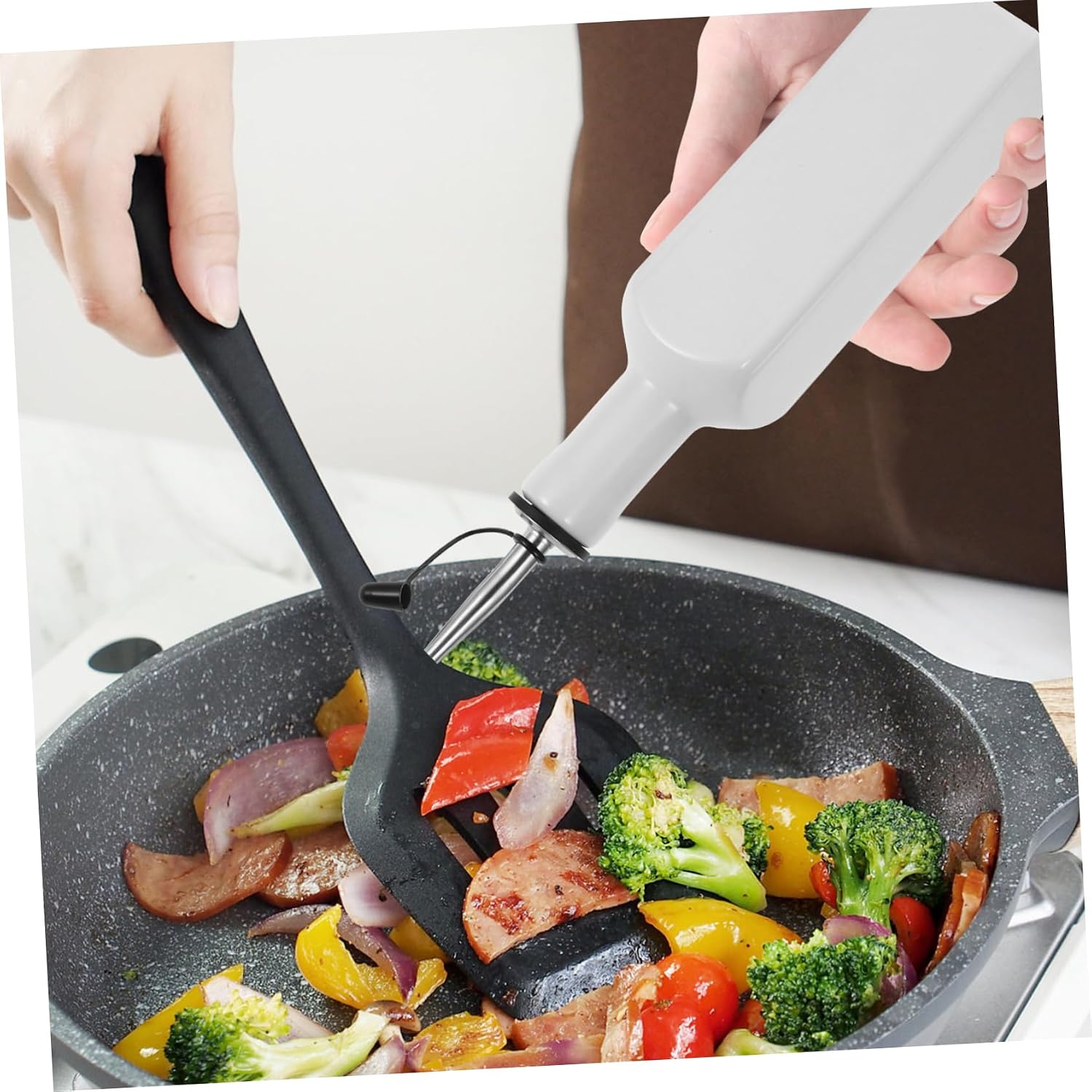 Mikinona Ceramic Oil Dispenser Olive Oil Bottle Spray Sauce Pot Kitchen Condiment