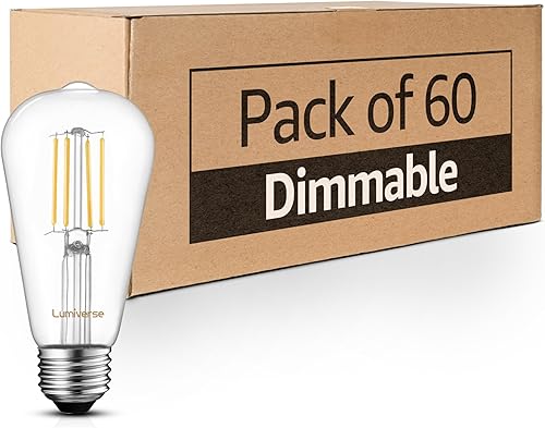 Miniatura 7 de Bombilla Edison LED regulable ST19, 5.5 W (equivalente a 60 W), 500 lúmenes, CRI 95+, blanco frío 4000 K, filamento vintage de base media E26, 4000K