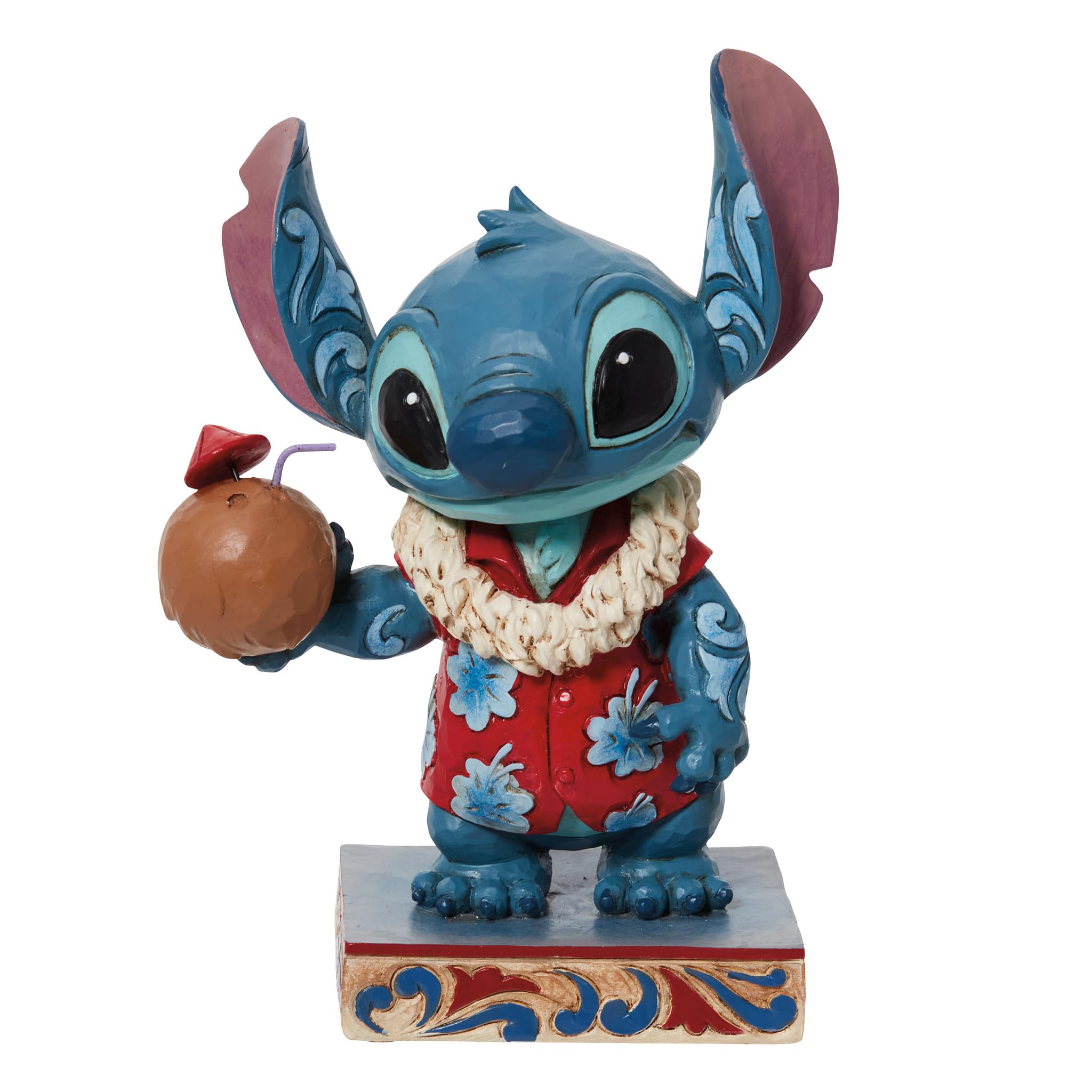 Enesco Disney Traditions by Jim Shore Lilo and Stitch, Stitch Hawaiian Shirt Figurine, 5 Inch, Multicolor