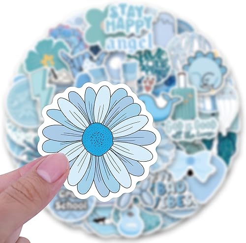 Miniatura 2 de 115 calcomanías de vinilo azul pastel danés, calcomanías estéticas de graffiti para laptop, botella de agua, parachoques, equipaje, computadora,