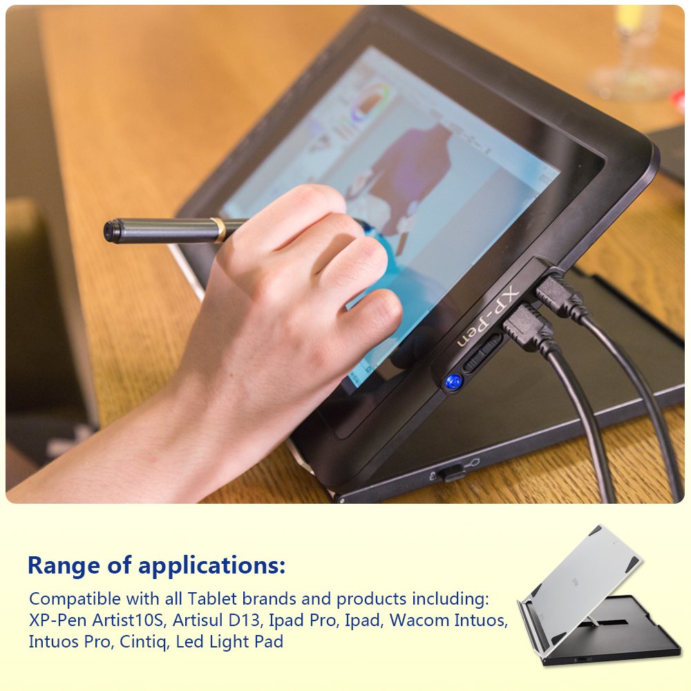 XPPen AC18 Supporto per tavoletta Grafica, Supporto Antiscivolo in Metallo per Artist 12 / Artist13.3Pro V2/ Artist15.6Pro V2, Argento