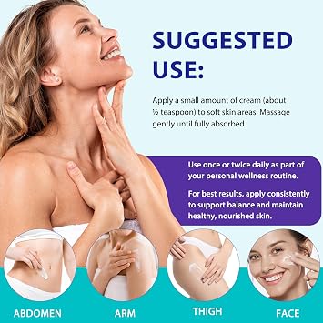 Wild Yam Cream for Hormone Balance, Topical + Natural Hormone Balance for Women, Support Perimenopause & Menopause Relief, Wild Yam Root Organic Cream Unscented for All Skin Type