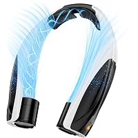 JIJ Portable Rechargeable Neck Fan w/6 Adjustable Speeds