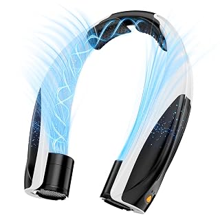 JIJ Neck Fan – Portable Neck Fan Rechargeable with 6 Adjustable Speeds, Neck Cooler with 360° Surround Breeze, Upgraded Long-lasting Wearable Fan for Hot Weather, Travel, Outdoor, Camping, Men & Women - Amazon product rated Grade B