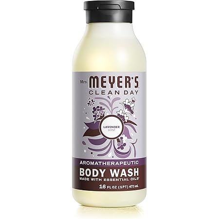 Mrs. Meyer's Moisturizing Body Wash for Women and Men, Biodegradable Shower Gel Formula Made with Essential Oils, Lavender, 16 oz
