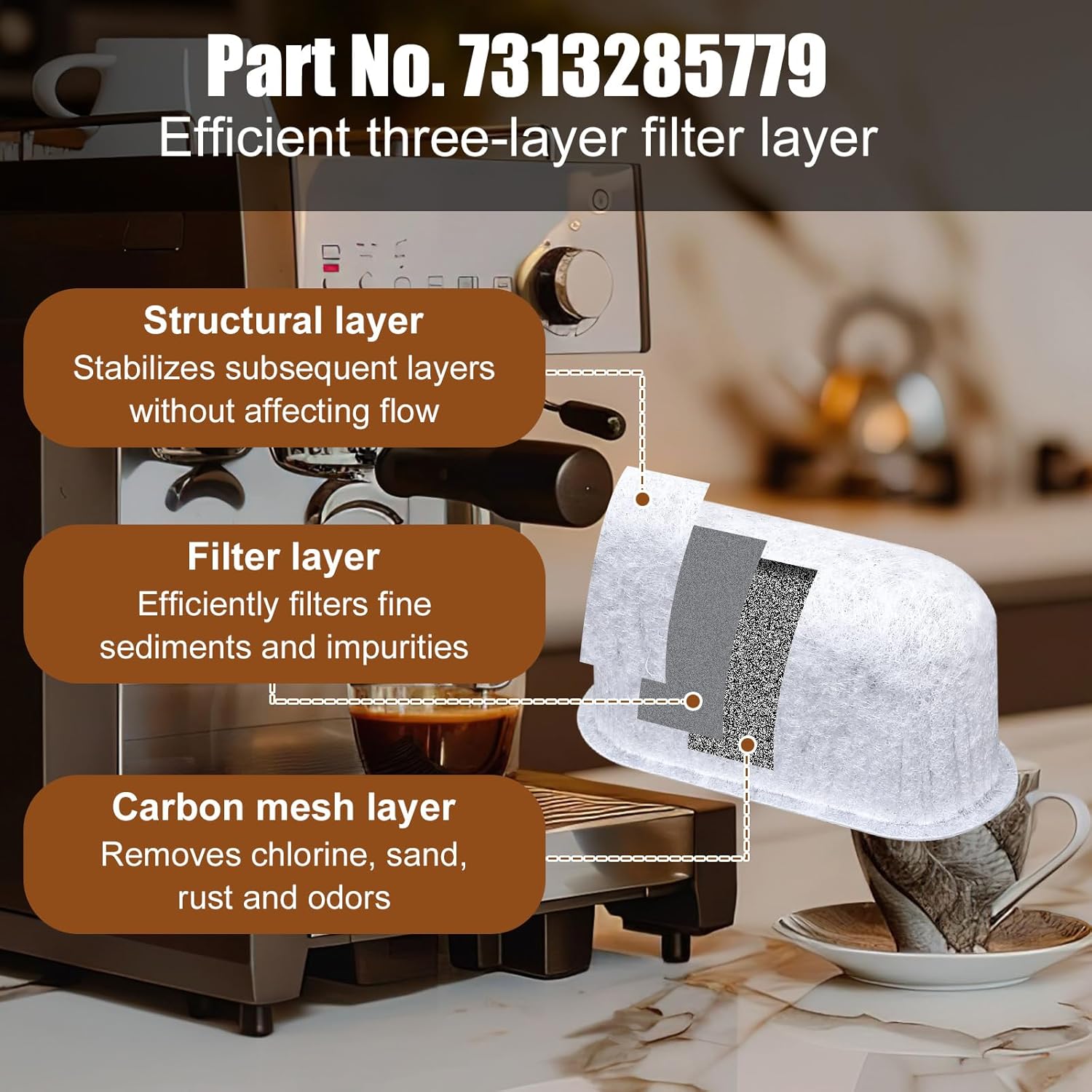 Carbon Filter Delonghi Coffee Machine Water Filter Replacement