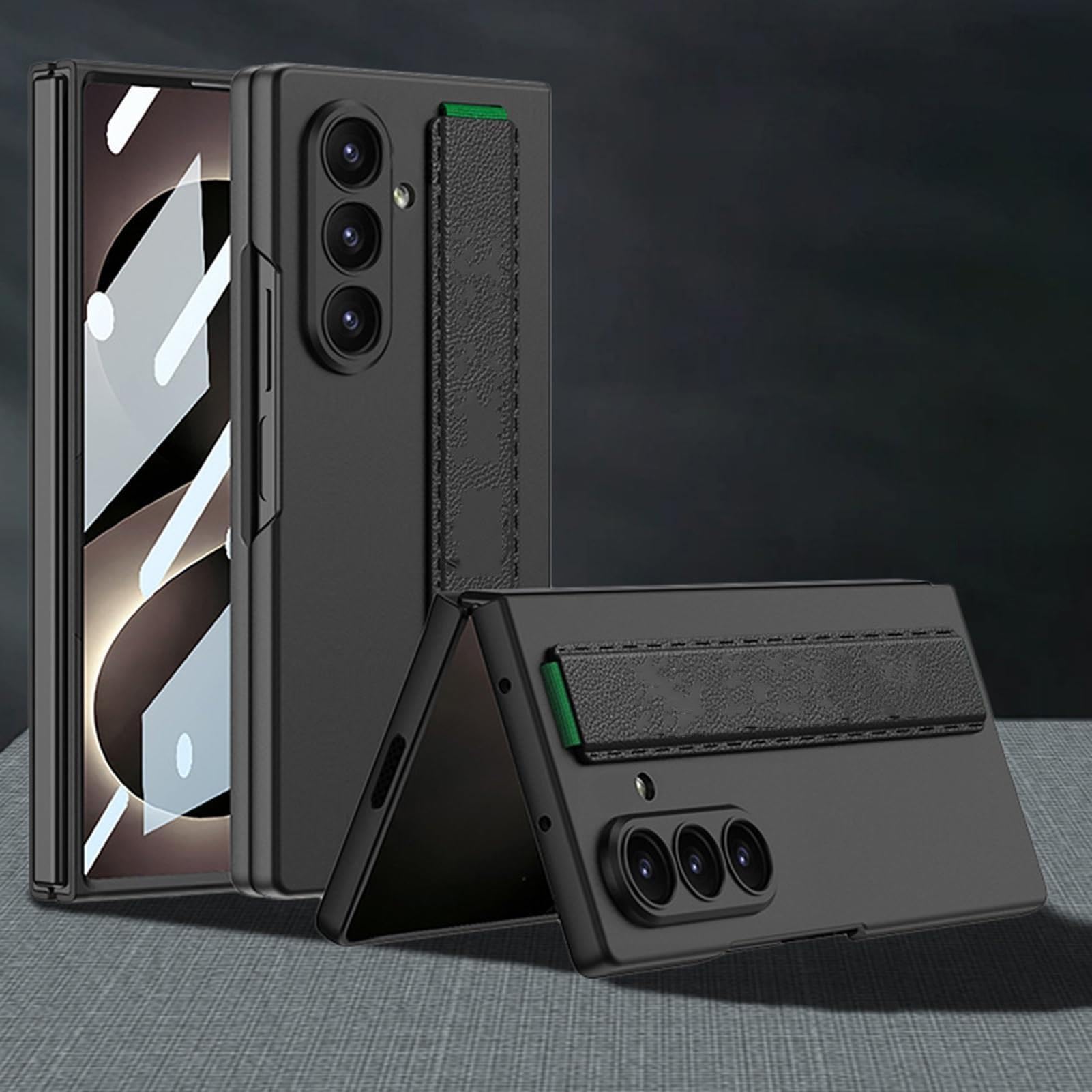 Custodia Per Samsung Galaxy Z Fold 8 Ultra, Magnetico Case | With Ricarica Wireless Antiscivolo Wristband Staffa Custodia(Grigio)